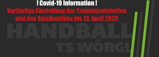 Handball TS Wörgl - Covid-19 Information